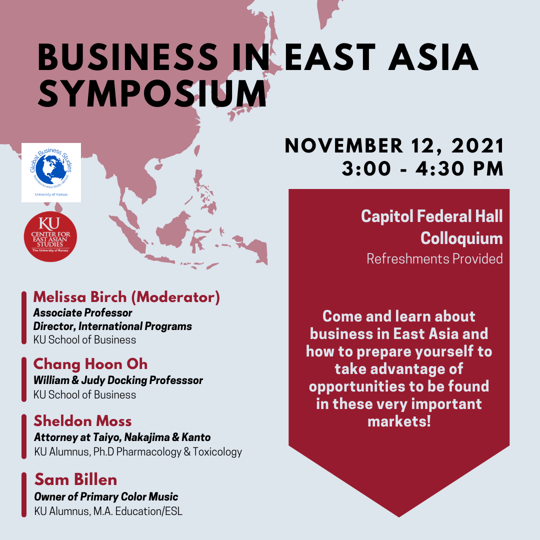 Business in East Asia Symposium graphic - event details below