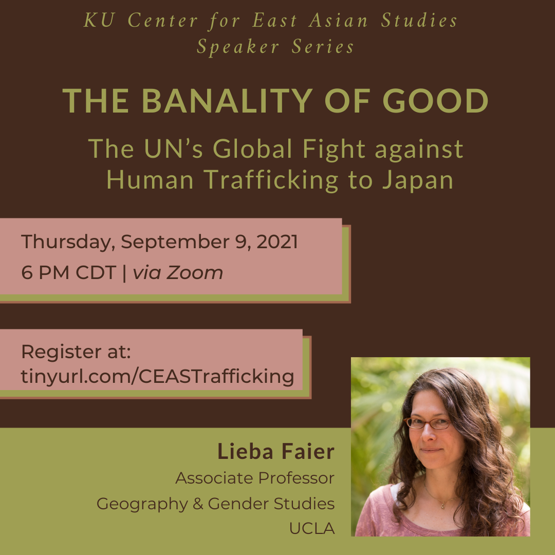 The UN's Global Fight against Human Trafficking in Japan event graphic - event details below